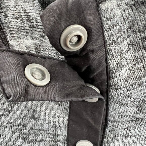 Simply Southern Womens Sweatshirt Medium Gray Quarter Snap Fleece Athleisure - Picture 3 of 10